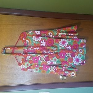 Women's 70s Paisley Pattern Dress Costume